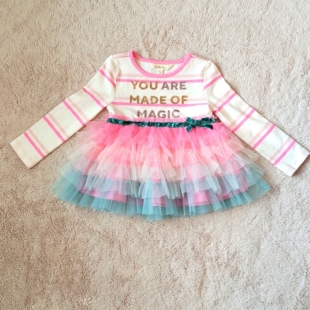 Matilda Jane sz 2 "you are made of magic" dress with layered tulle skirt